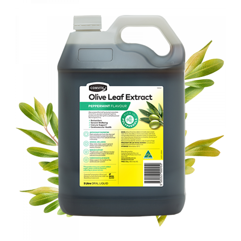 [Expiry: 07/2025] Comvita Olive Leaf Extract Peppermint Flavour 5 Litre