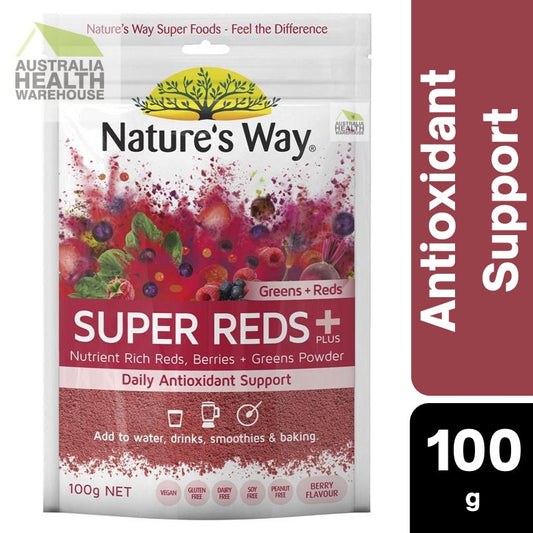 [Expiry: 10/2025] Nature's Way Superfoods Greens Plus Super Reds 100g