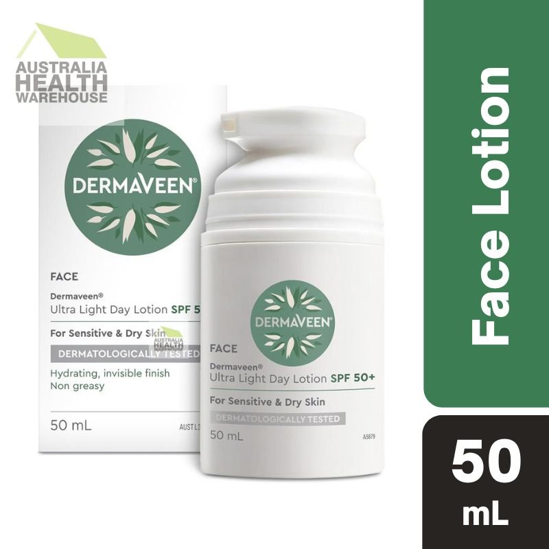 [CLEARANCE Expiry: 11/2024] Dermaveen Face Ultra Light Day Lotion SPF 50+ 50mL