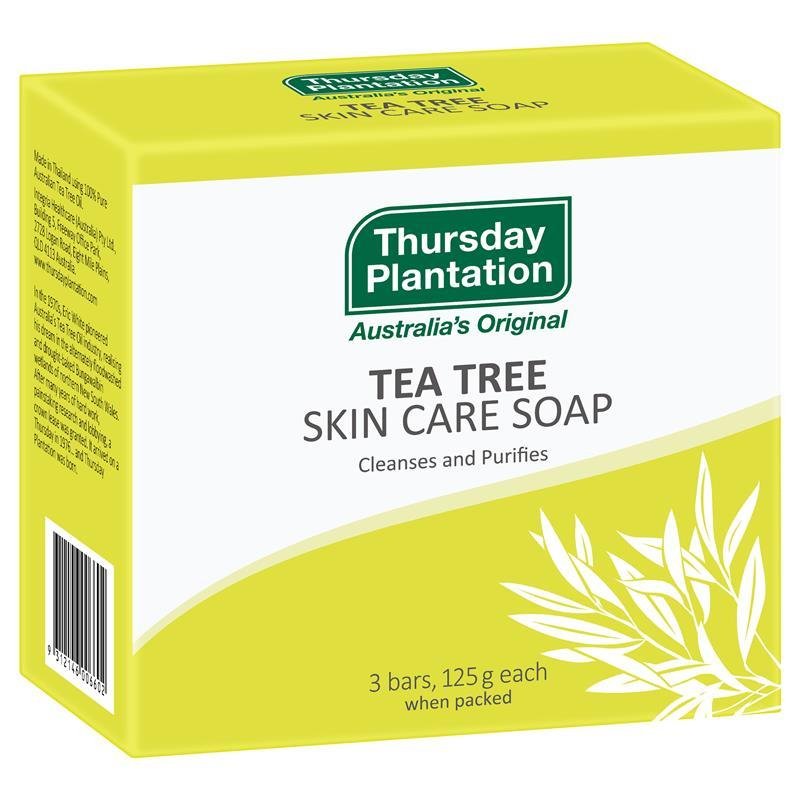 [Expiry: 08/2028] Thursday Plantation Tea Tree 3 Soap Bars x 125g