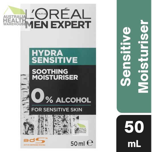 L'Oreal Men Expert Hydra Sensitive Moisturiser Cream 50mL