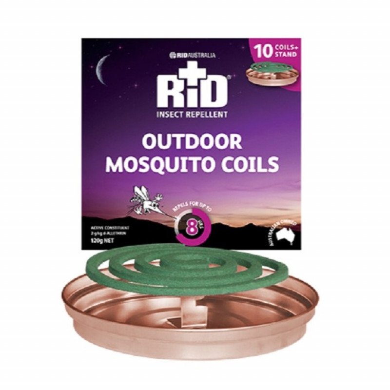 Rid Insect Repellent Outdoor Mosquito Coils 10 Pack 120g