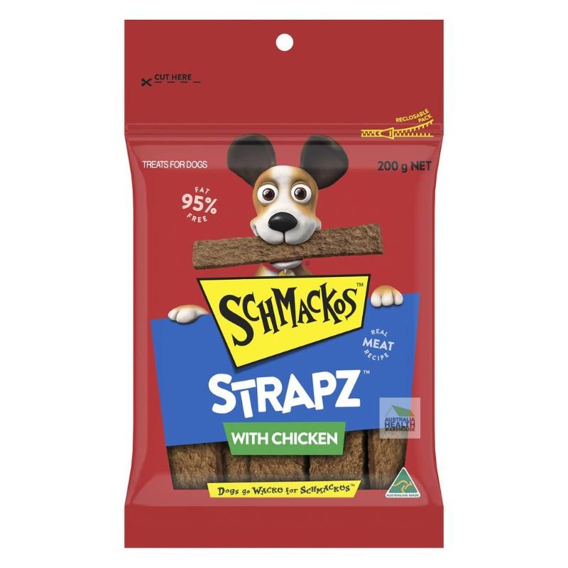 Schmackos Strapz With Chicken Dog Treats 200g [19 July 2024]