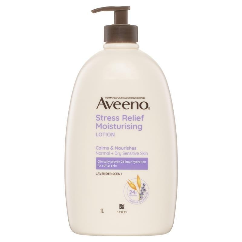 Aveeno Stress Relief Moisturising Lotion  Lavender Scent 1 Litre