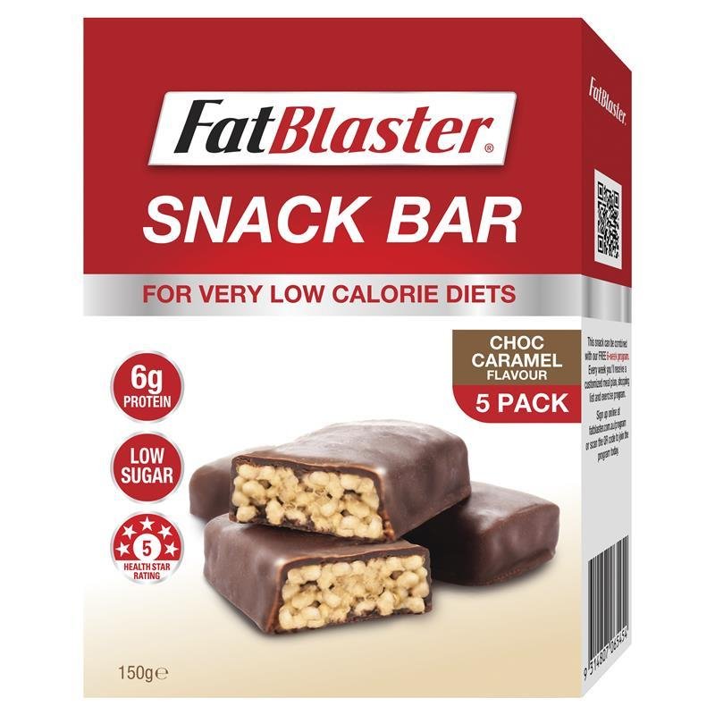 [CLEARANCE Expiry: 11/2024] Naturopathica Fatblaster Choc Caramel Snack Bar 5 x 30g