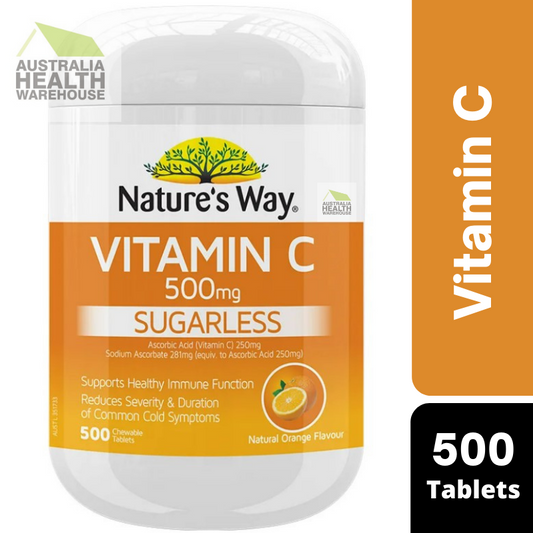 [Expiry: 12/2025] Nature's Way Vitamin C 500mg Sugarless 500 Tablets