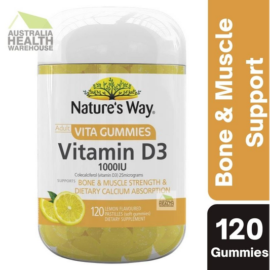 [CLEARANCE Expiry: 11/2024] Nature's Way Vita Gummies Adult Vitamin D3 120 Pastilles