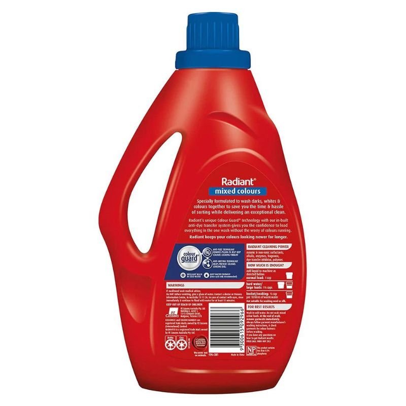 Radiant Laundry Detergent Liquid Mixed Colours Wash 1 Litre