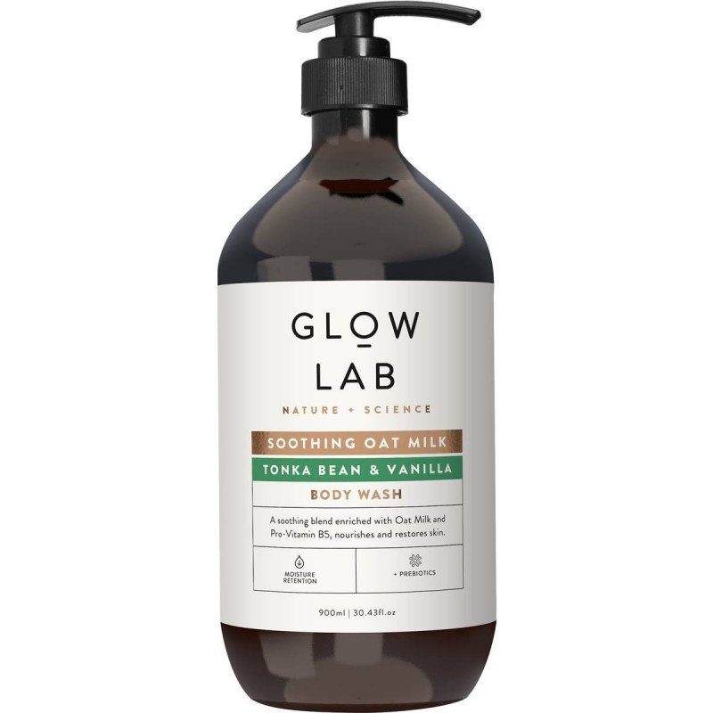 [Expiry: 01/2026] Glow Lab Soothing Oat Milk Tonka Bean & Vanilla Body Wash 900mL