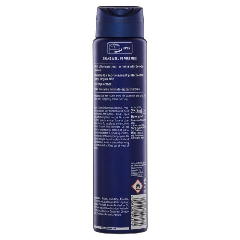 Nivea Men Cool Kick Anti-Perspirant Deodorant Spray 250mL