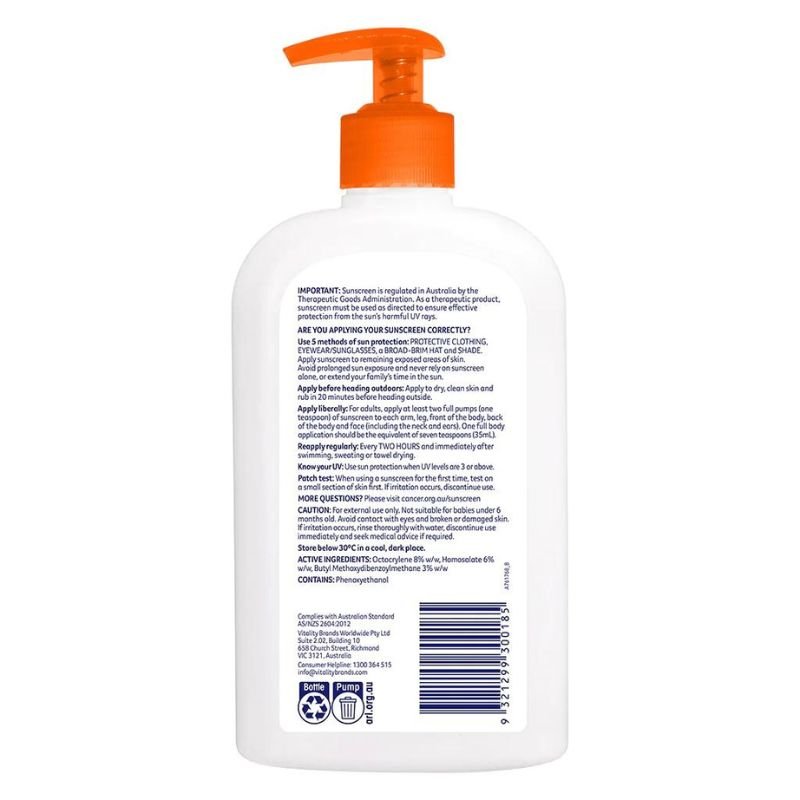 [Expiry: 06/2026] Cancer Council Everyday Value Sunscreen SPF 50 500mL