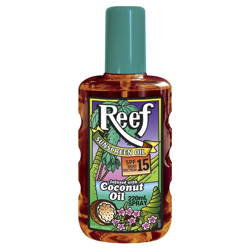 [Expiry: 08/2025] Reef Coconut Oil SPF 15 Moisturising Oil Spray 220mL