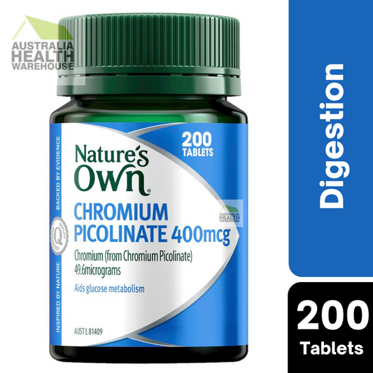 [Expiry: 02/2026] Nature's Own Chromium Picolinate 400mcg 200 Tablets