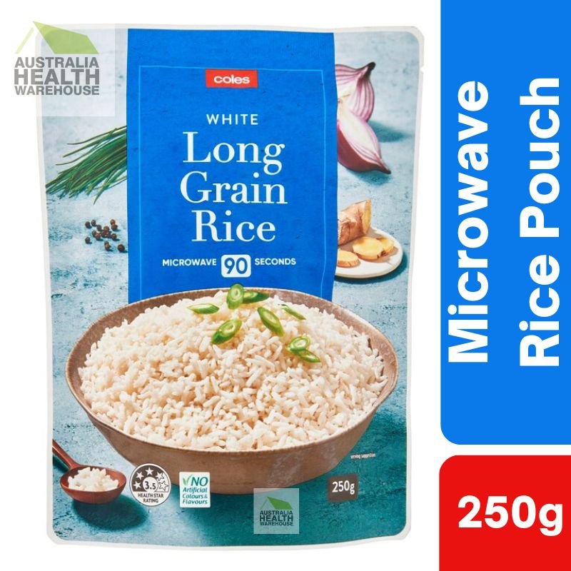 [CLEARANCE Expiry: 01/08/2024] Coles Long Grain White Microwave Rice 250g