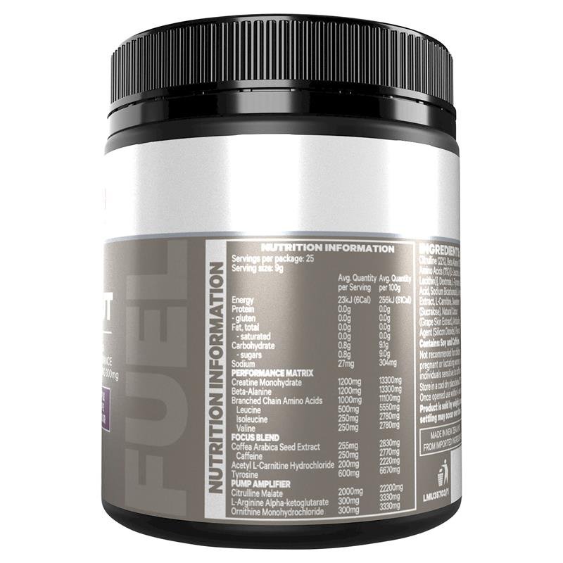 [Expiry: 05/2025] Musashi Pre-Workout Powder Purple Grape Flavour 225g