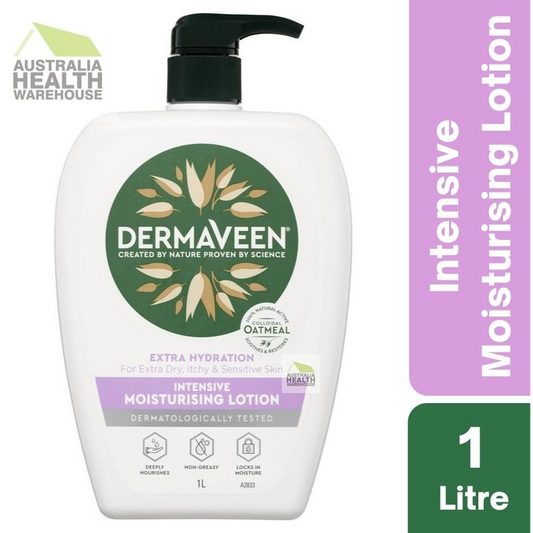 [Expiry: 10/2026] DermaVeen Extra Hydration Intensive Moisturising Lotion 1 Litre