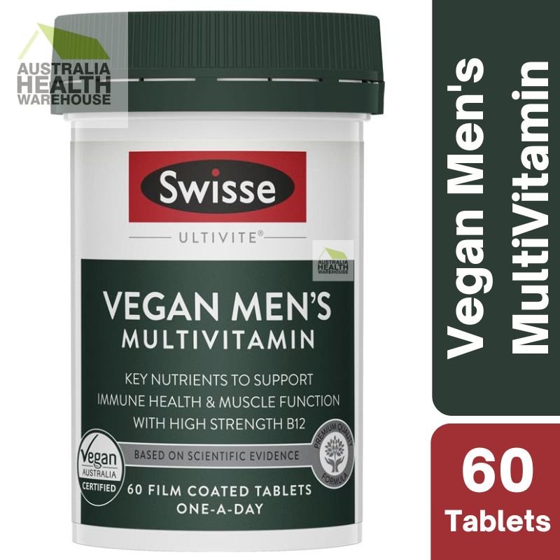 [CLEARANCE Expiry: 06/2024] Swisse Ultivite Vegan Men's Multivitamin 60 Tablets