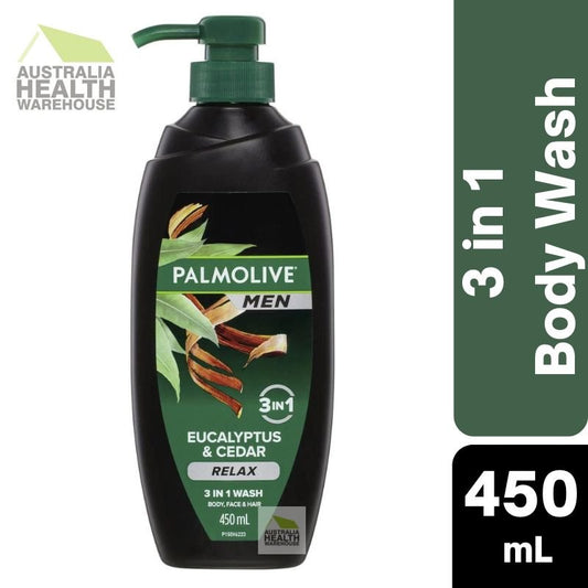 Palmolive Men 3-in-1 Wash With Eucalyptus & Cedar 450mL