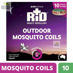 Rid Insect Repellent Outdoor Mosquito Coils 10 Pack 120g