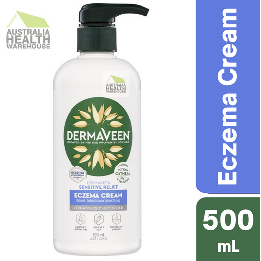 [Expiry: 05/2027] DermaVeen Sensitive Relief Eczema Cream 500mL