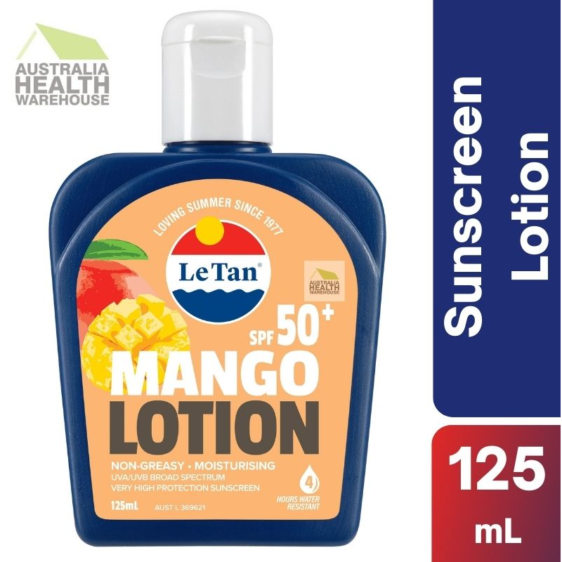 [Expiry: 09/2026]  Le Tan SPF 50+ Mango Sunscreen Lotion 125mL