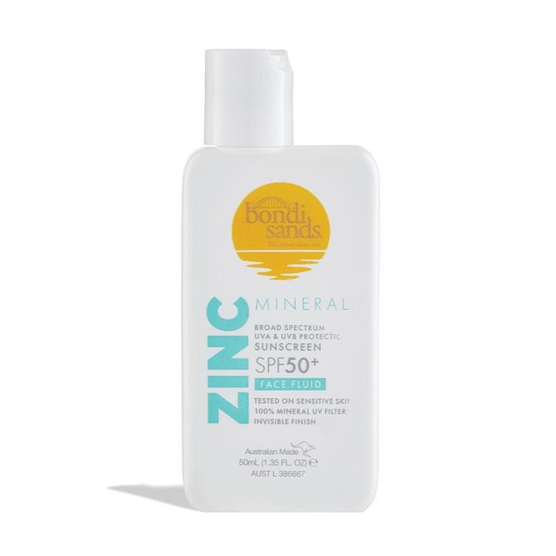 Bondi Sands Zinc Mineral Sunscreen SPF 50+ Face Fluid 50mL August 2025