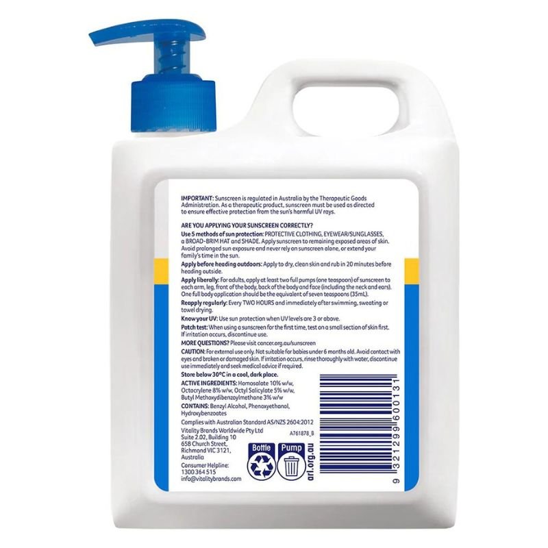 [Expiry: 08/2026] Cancer Council SPF 50+ Ultra 1 Litre