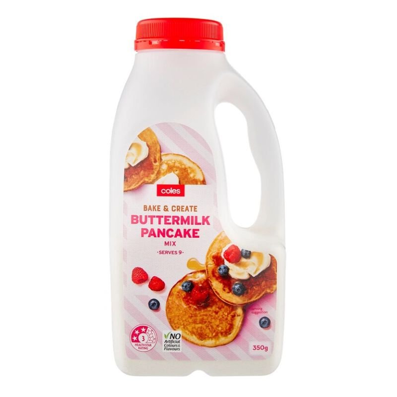 [Expiry: 10/10/24] Coles Buttermilk Pancake Shake Mix 350g