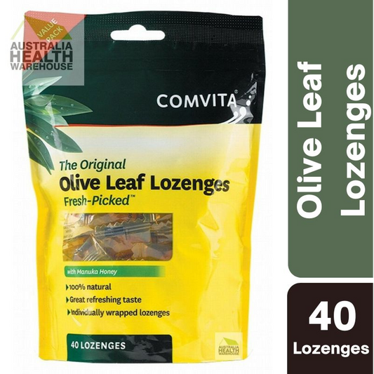 [Expiry: 10/2026] Comvita Olive Leaf Extract with Manuka Honey 40 Lozenges