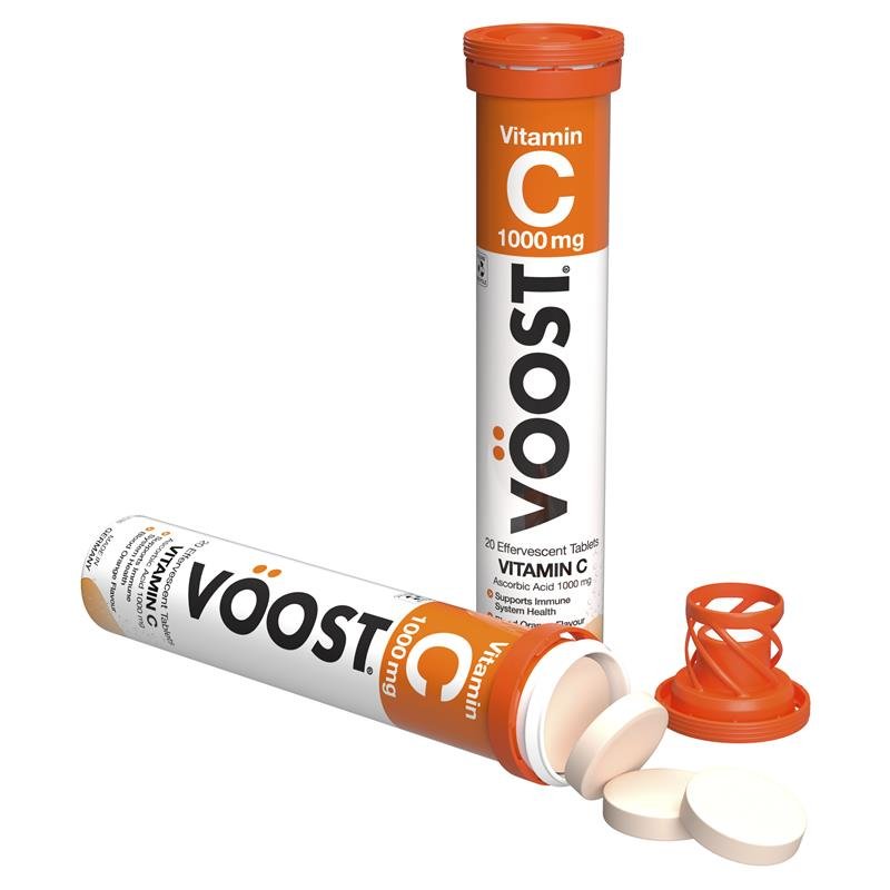 [Expiry: 08/2025] Voost Vitamin C 1000mg Effervescent 20 Tablets