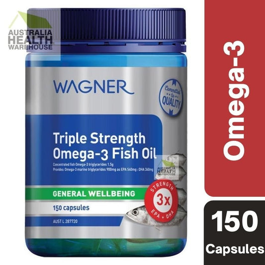 [Expiry: 04/2026] Wagner Triple Strength Omega-3 Fish Oil 1500mg 150 Capsules