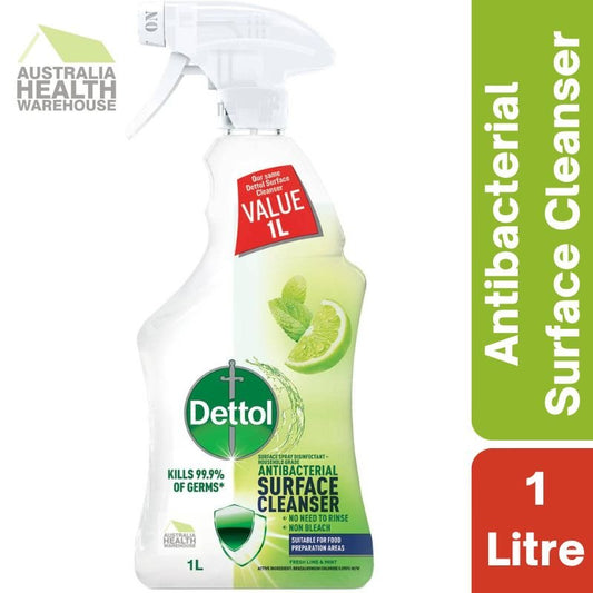 [CLEARANCE] Dettol Antibacterial Surface Cleanser Lime & Mint 1 Litre [January 2024]