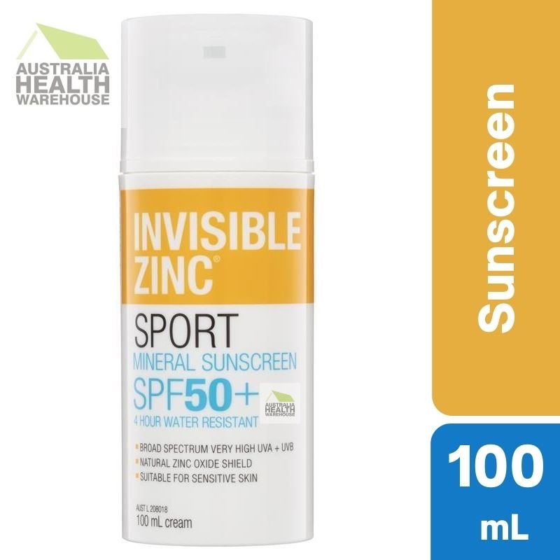 [Expiry: 11/2026] Invisible Zinc Sport Mineral Sunscreen SPF 50+ 100mL