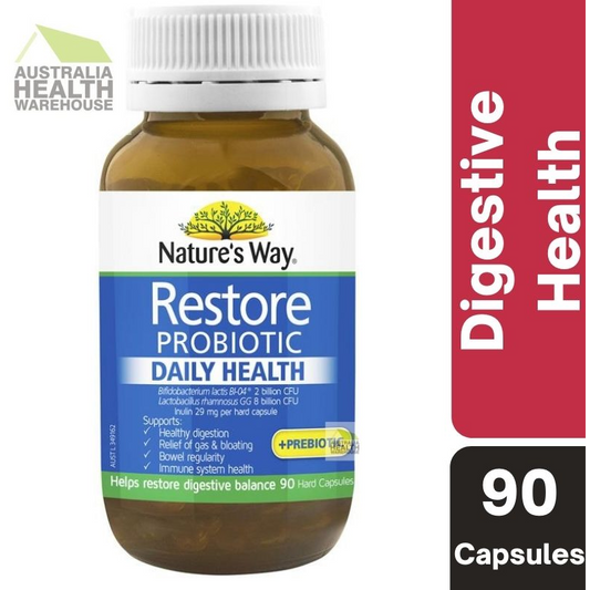 [Expiry: 02/2026] Nature's Way Restore Probiotic Daily Health 90 Capsules