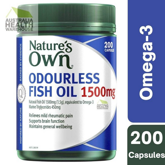 [Expiry: 05/2026] Nature's Own Odourless Fish Oil 1500mg 200 Capsules