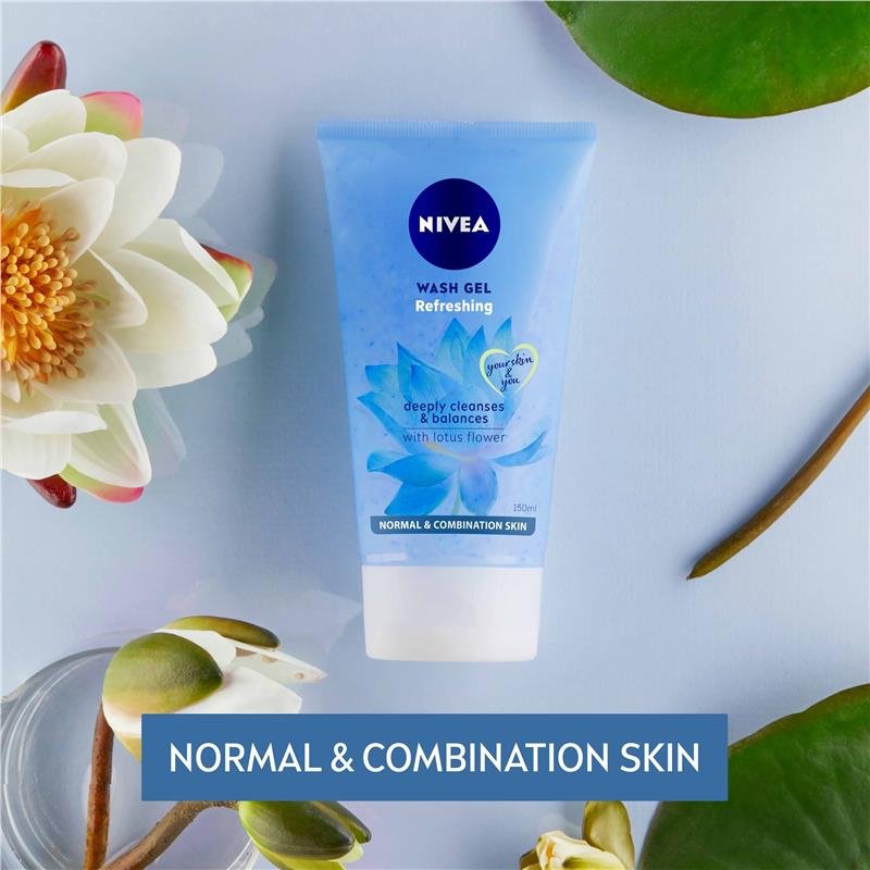 Nivea Refreshing Face Wash Gel - Normal & Combination Skin 150mL