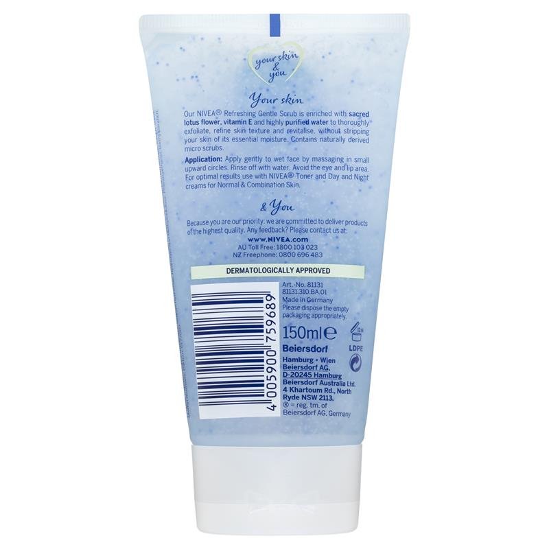 Nivea Exfoliating Gentle Face Scrub - Normal & Combination Skin 150mL