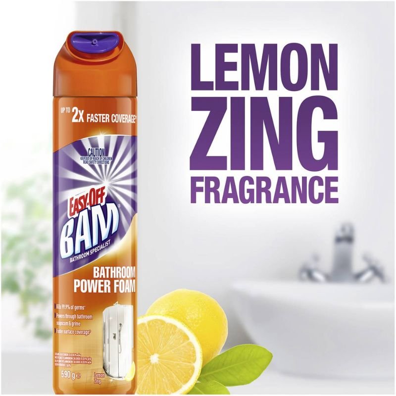 Easy-off Bam Bathroom Power Foam Lemon Zing 590g April 2025