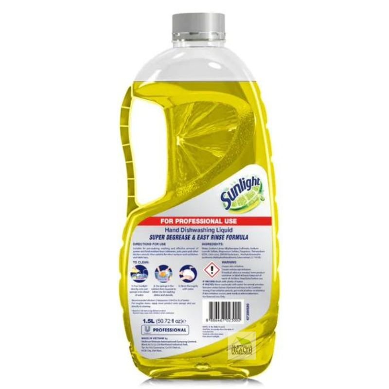 Sunlight Professional Hand Dishwashing Liquid Lemon 1.5 Litre