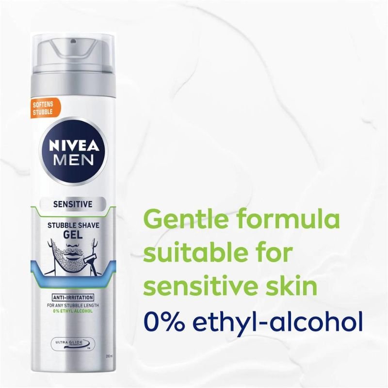 Nivea Men Sensitive Stubble Shave Gel 200mL