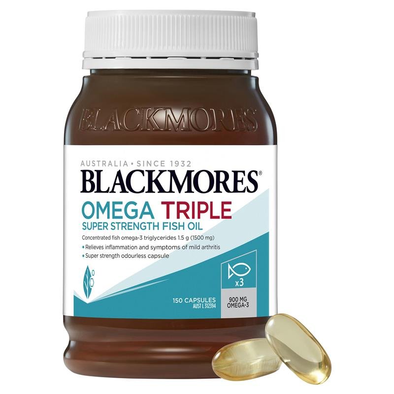 [Expiry: 07/2026] Blackmores Omega Triple Super Strength Fish Oil 150 Capsules