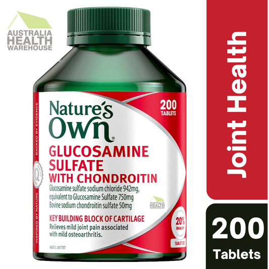 [Expiry: 09/2025] Nature's Own Glucosamine Sulfate with Chondroitin 200 Tablets