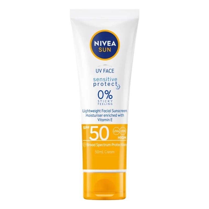 [Expiry: 07/2025] ] Nivea Sun SPF 50 UV Face Sensitive Protect Sunscreen 50mL