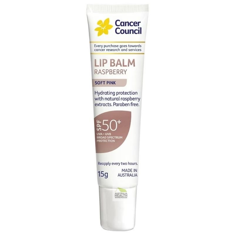 [Expiry: 02/2027] Cancer Council Lip Balm Raspberry SPF 50+ 15g