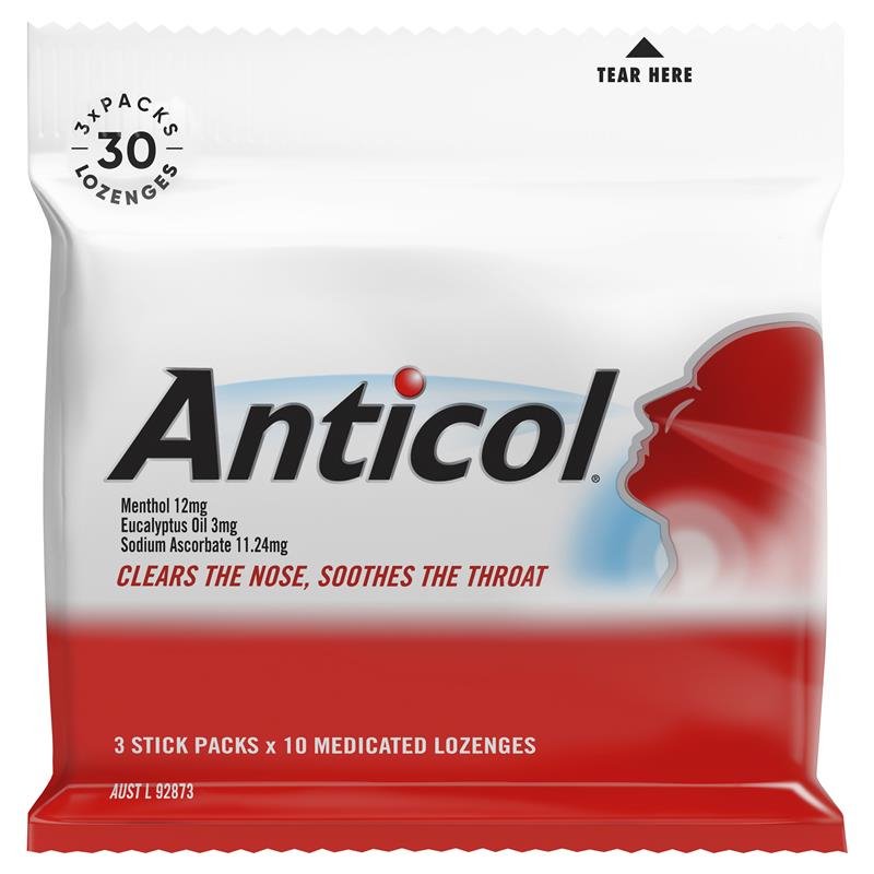 [Expiry: 04/2026] Anticol 3x10 Lozenges Multipack