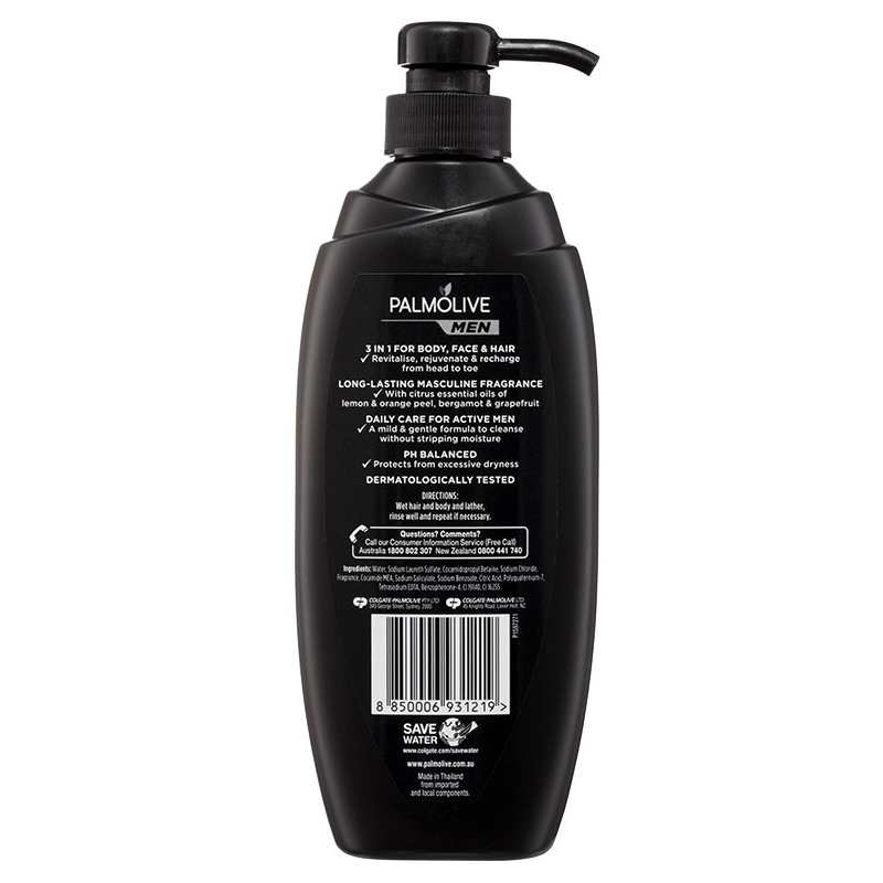 Palmolive Men 3-in-1 Wash with Citrus & Natural Mineral Salt 450mL