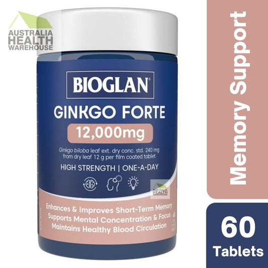 [Expiry: 12/2026] Bioglan Gingko Forte 12000mg 60 Tablets