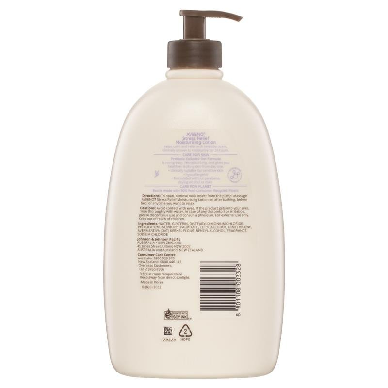 Aveeno Stress Relief Moisturising Lotion  Lavender Scent 1 Litre