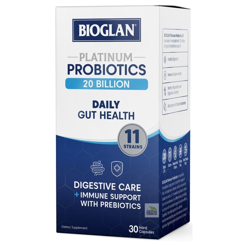 [Expiry: 08/2025] Bioglan Platinum Probiotics 20 Billion 30 Capsules