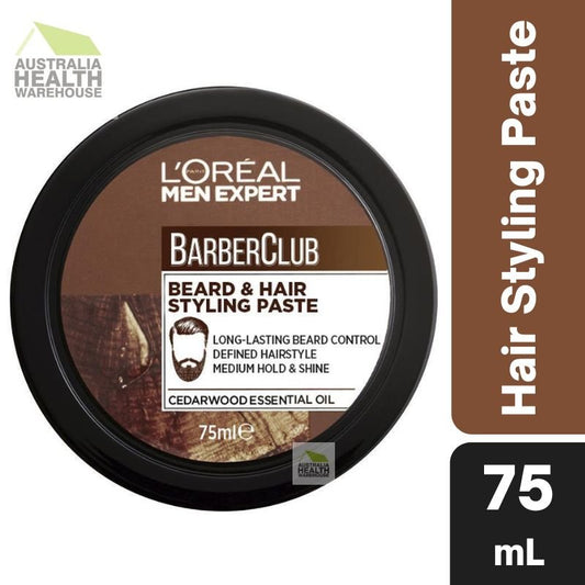 L'Oreal Men Expert Barber Club Beard and Hair Styling Paste - Medium Hold 75mL